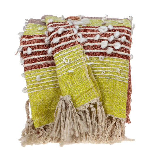 Parkland Collection Vanya Eclectic Multicolor WOVEN HANDLOOM Throw