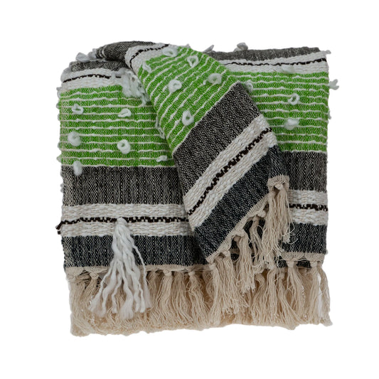 Parkland Collection Ira Eclectic Multicolor WOVEN HANDLOOM Throw