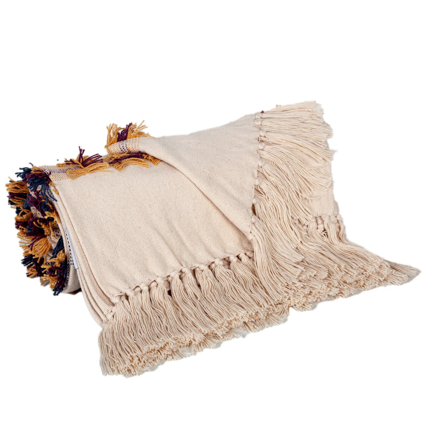 Handloomed Cotton Slub Throw Blanket Parkland Collection